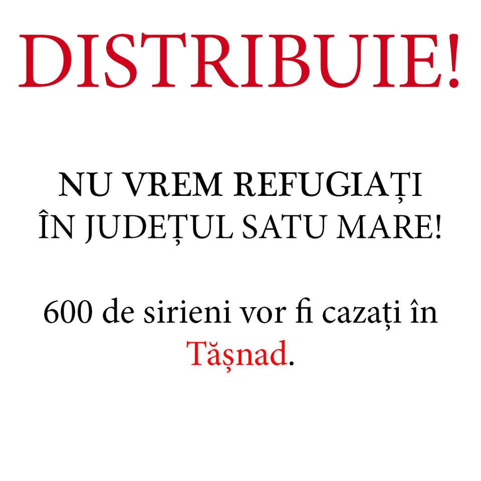 CAMPANIE ANTI-IMIGRANŢI la Satu Mare pe FACEBOOK