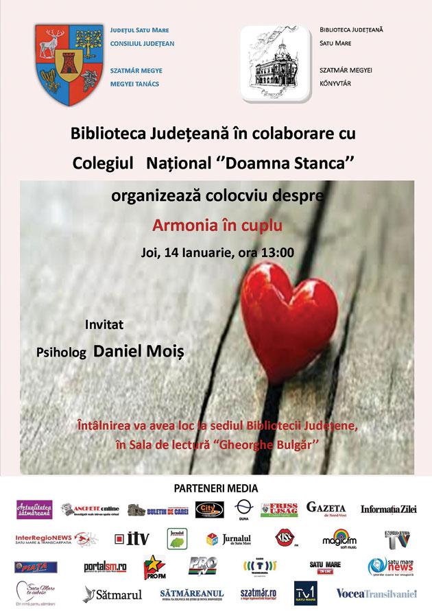 Elevii sătmăreni, instruiţi despre armonia în cuplu