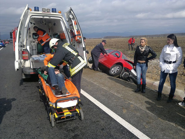 Accident produs de un șofer beat. Avea o alcoolemie uriașă