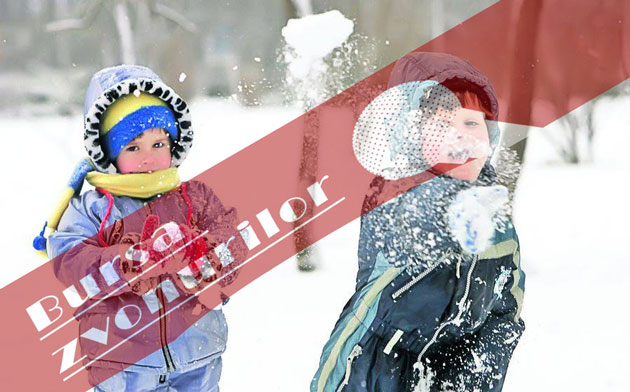 Selfie-uri pe ninsoare