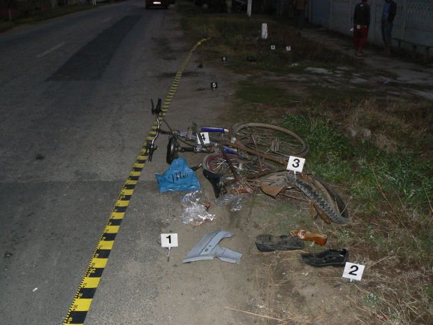 Biciclist accidentat de către un şofer