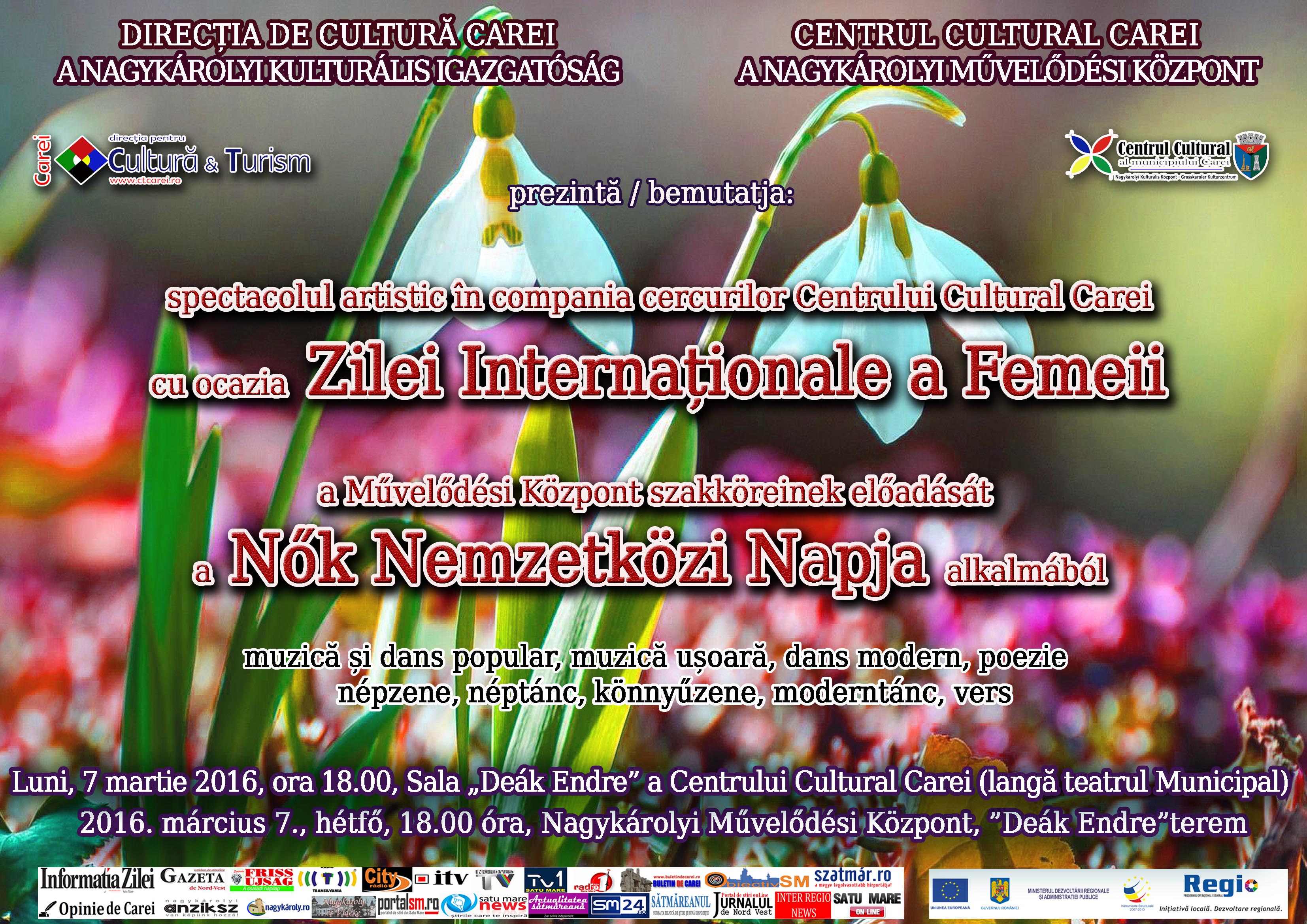 Spectacol de Ziua Femeii la Carei