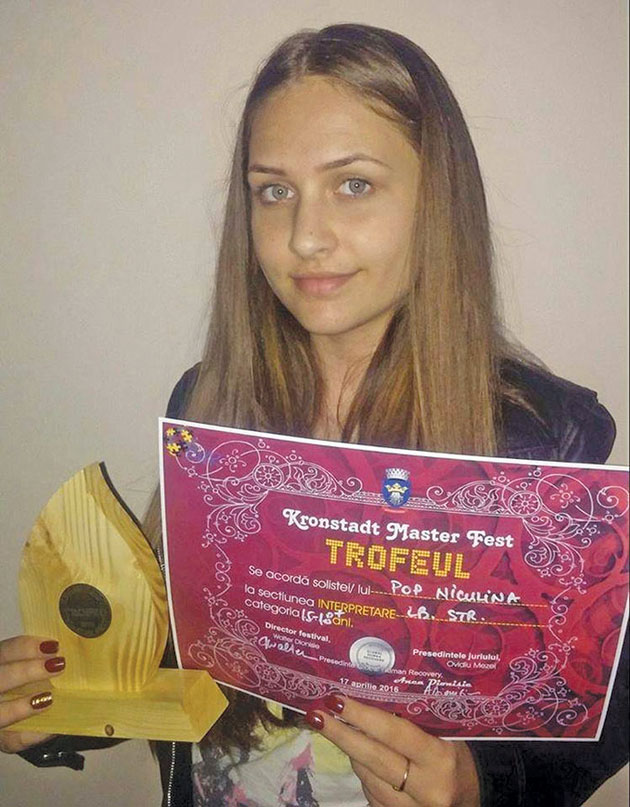 Elevă din Carei, premiată la „Kronstadt Master Fest”