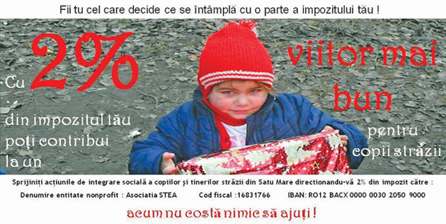 Campania „2% - ne ajută să schimbăm destine !”