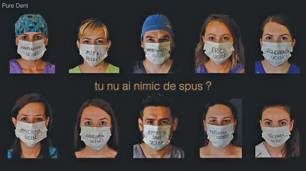 Protest al unor medici și asistente din Satu Mare