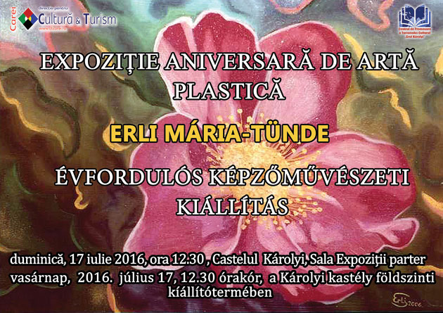 Expoziție aniversară de artă plastică Erli Mária Tünde la Castelul din Carei