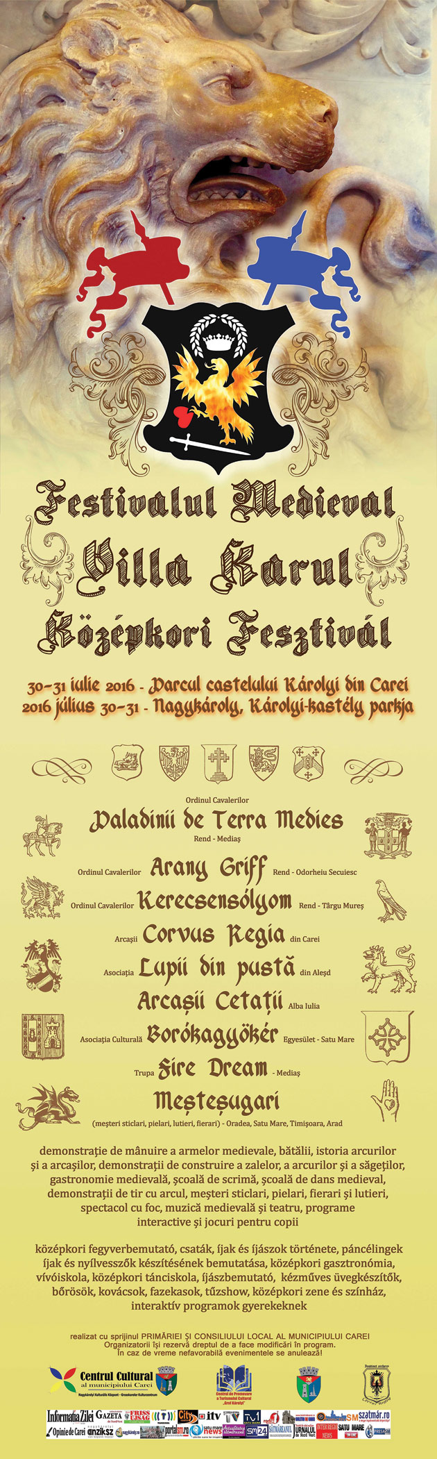 „Cavalerii de la Malta” şi  „Cavalerii teutoni” vin la Carei