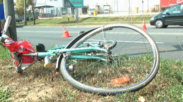 Biciclist accidentat
