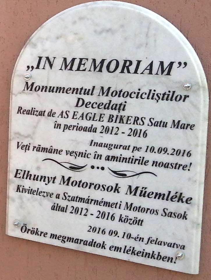 Inaugurarea Monumentului Motocicliștilor Decedați