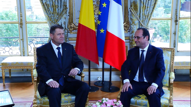 Preşedintele Franţei, Francois Hollande, în prima sa vizită în România
