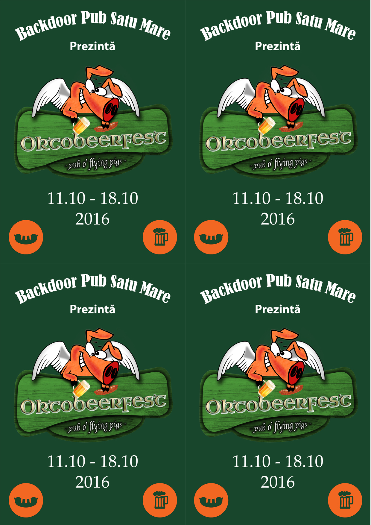 Un pub din oraş prezintă Oktobeer Fest