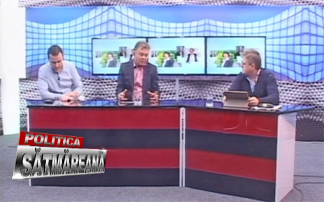 Ciprian Ardelean şi Vasile Ciocan  în studioul Nord Vest TV