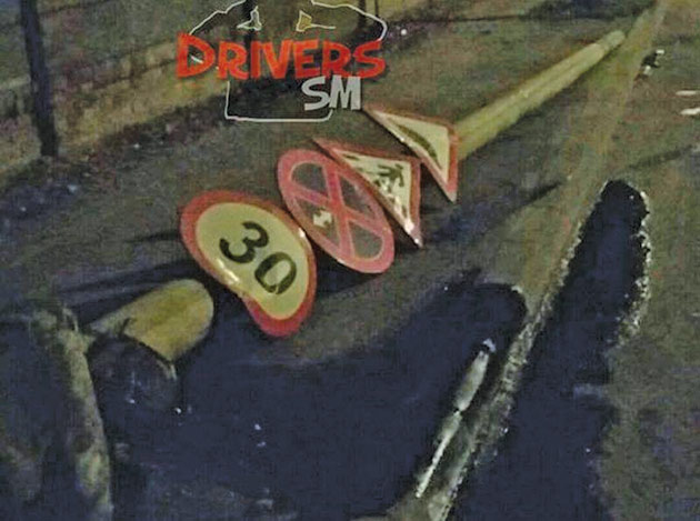 A rupt un stâlp pe Botizului