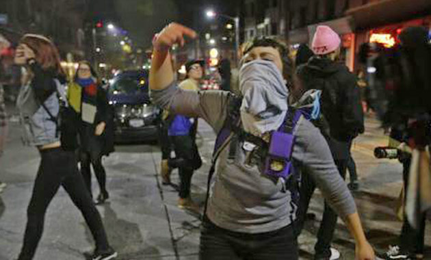 Studenți și celebrități, în stradă după victoria lui Trump