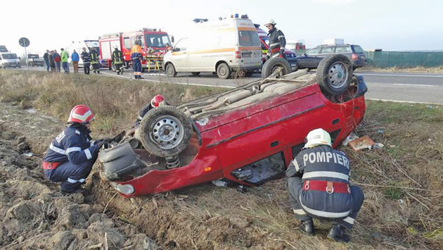 Accident grav la Ciuperceni