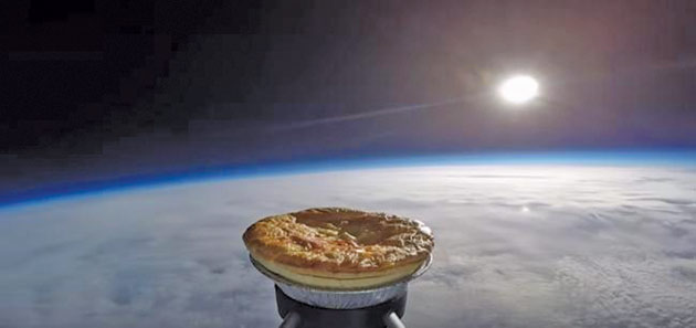 Un aluat de plăcintă a fost trimis în spațiu cu scopul de... “a se coace” la intrarea în stratosfera Terrei