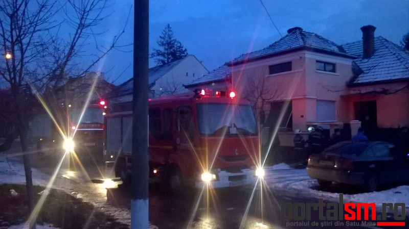 Incendiu la o casă în Satu Mare