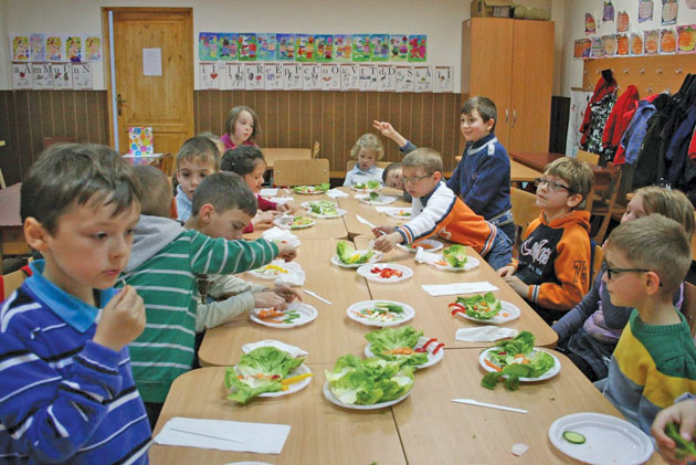 O masă caldă pe zi pentru elevii unei școli din județ