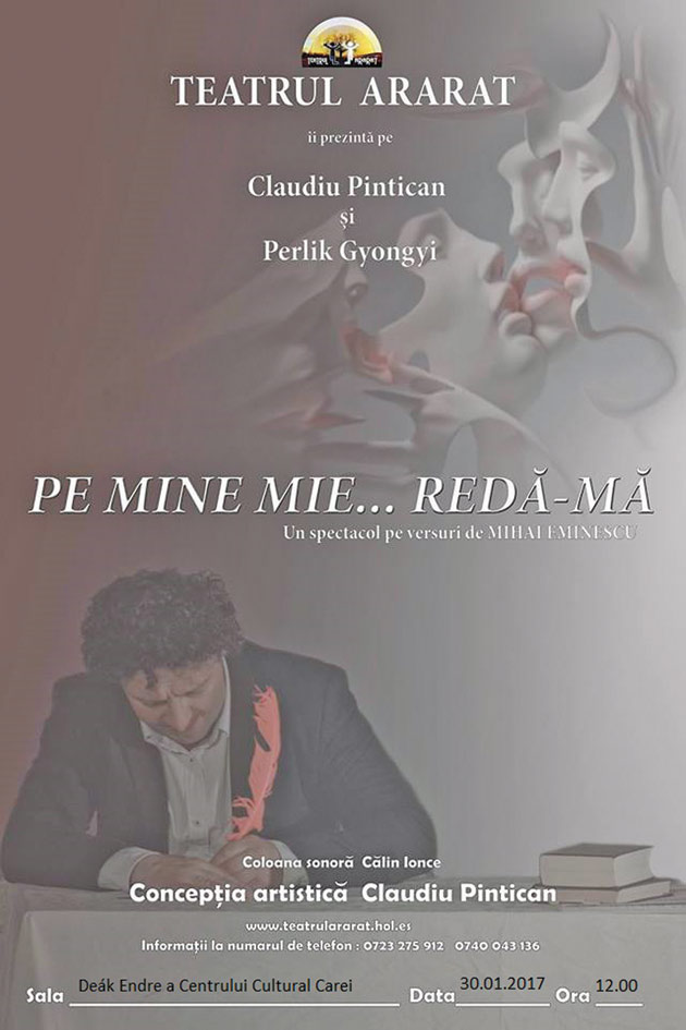 Spectacol pe versuri de Mihai Eminescu, la Carei