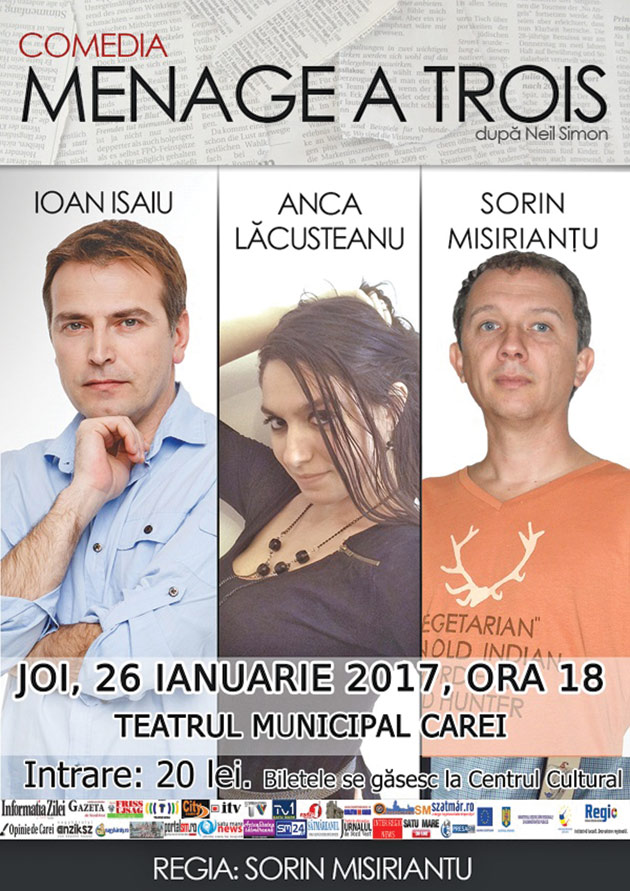 „Menage a trois”, la Carei