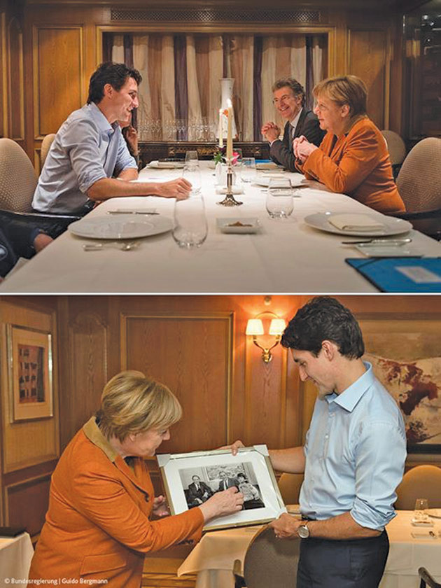 După Ivanka Trump, acum Angela Merkel este cucerită de premierul Canadei