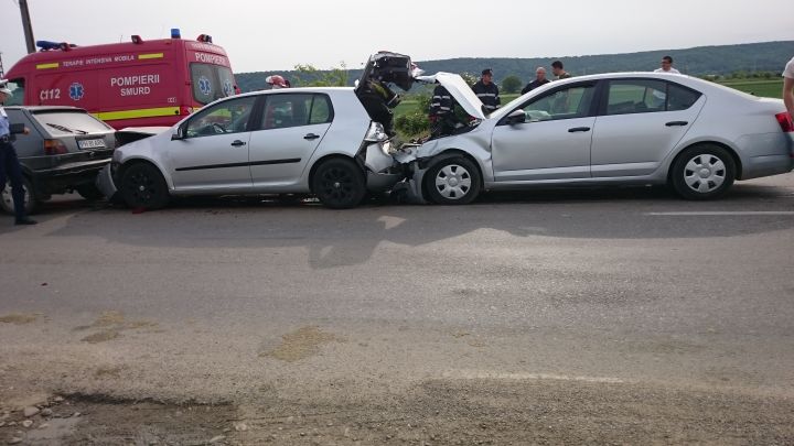 Accident în lanț la Satu Mare