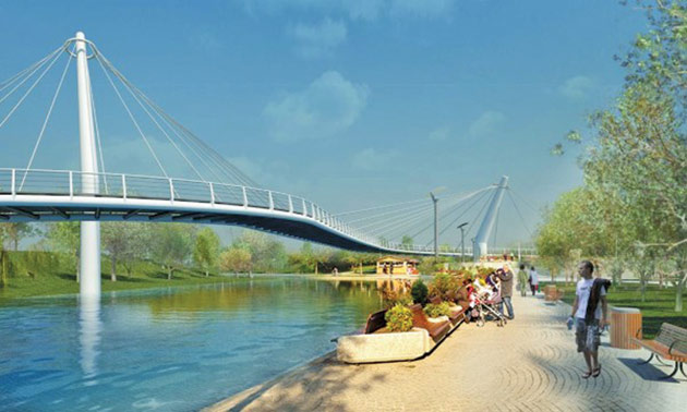 Pasaj pietonal peste Someș spre...NEPI