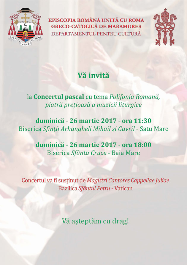 Corul Cappella Giulia din Vatican va concerta la Baia Mare și la Satu Mare