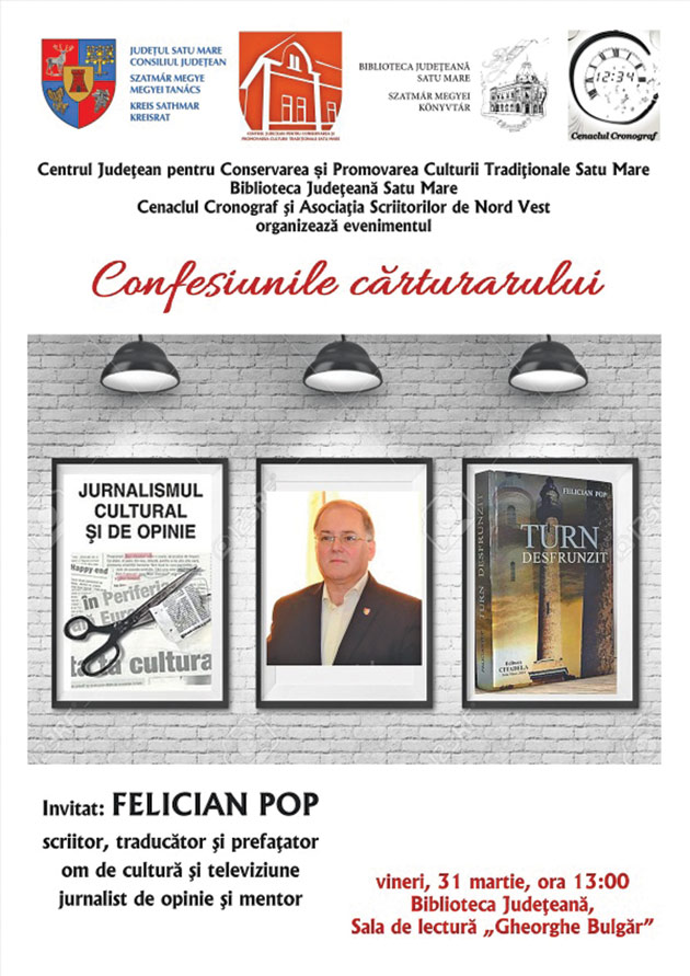 „Confesiunile cărturarului”, o nouă inițiativă culturală