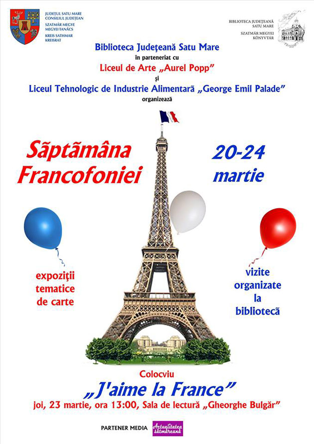 Săptămâna francofoniei la  Biblioteca Județeană Satu Mare