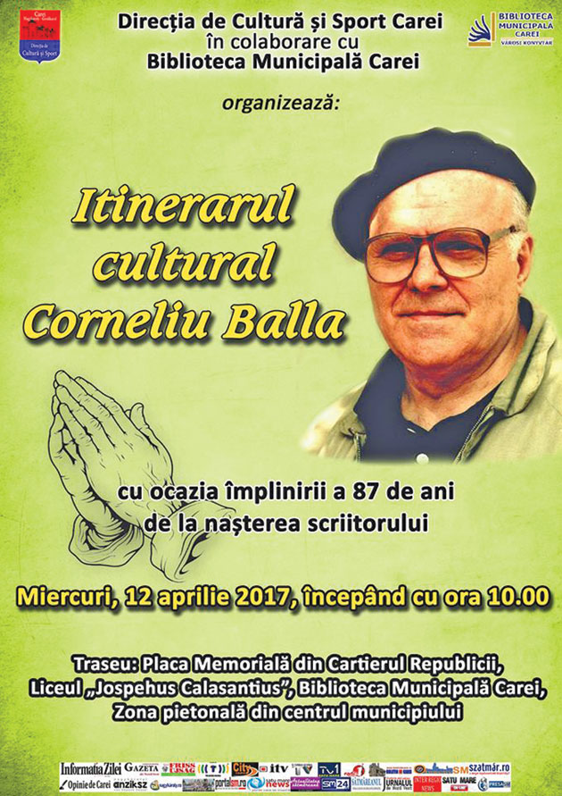 Itinerarul cultural Corneliu Balla, organizat la Carei