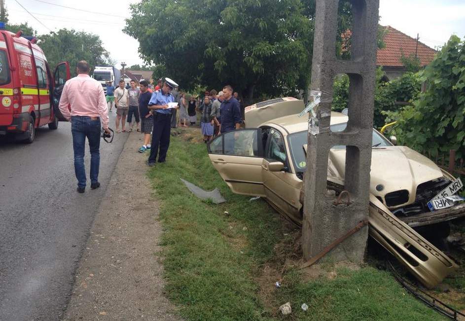 Accident produs de un șofer beat