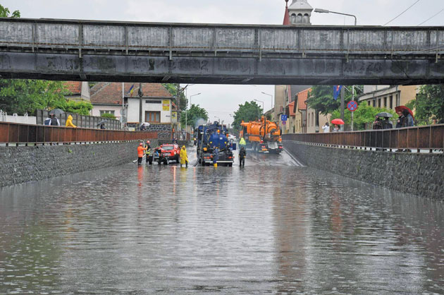 Ploaia de sâmbătă a inundat Sătmarul