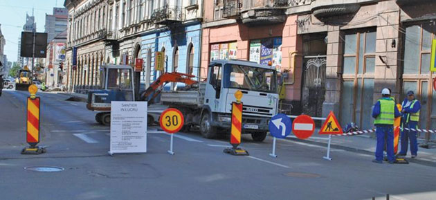 Străzi cu circulație îngreunată