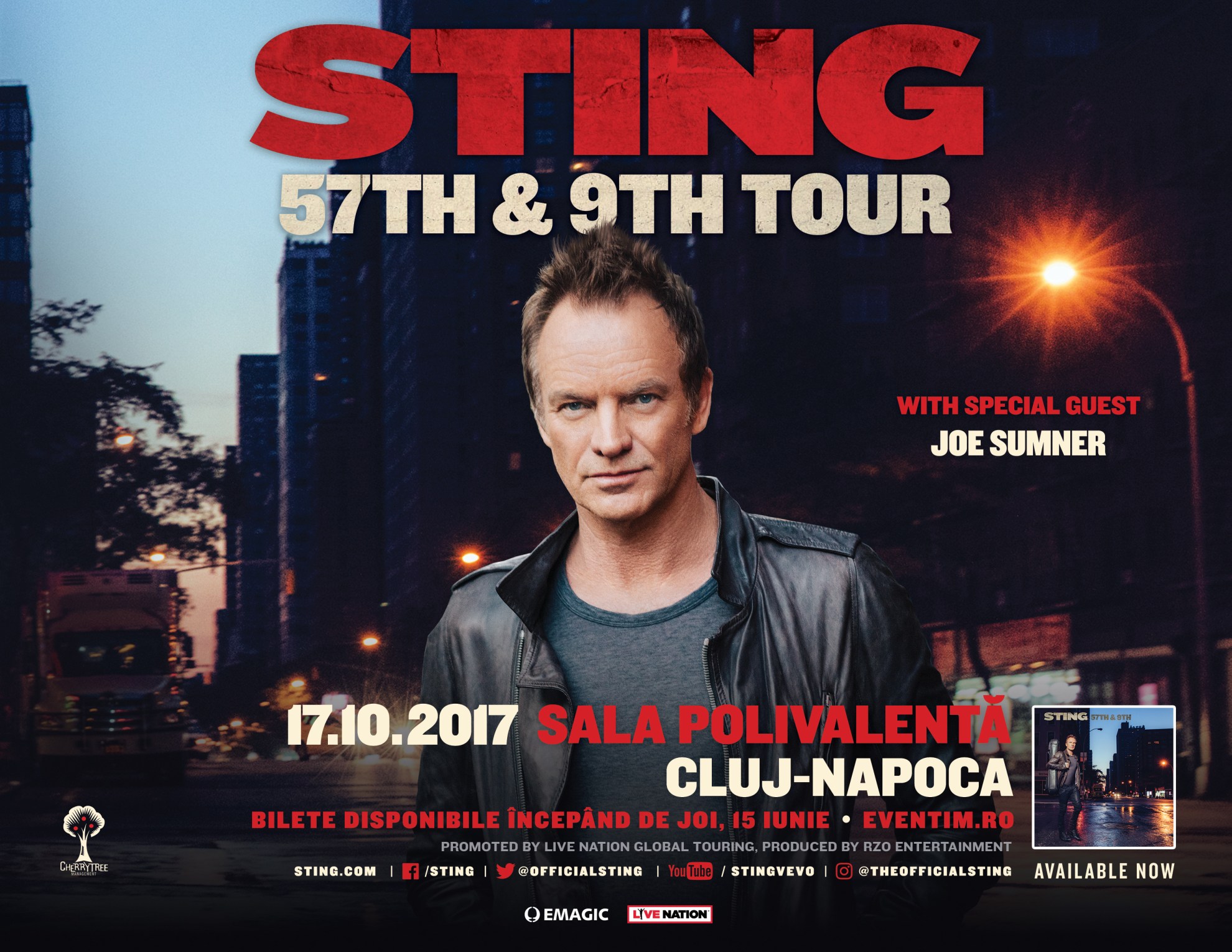 Sting va concerta la Cluj