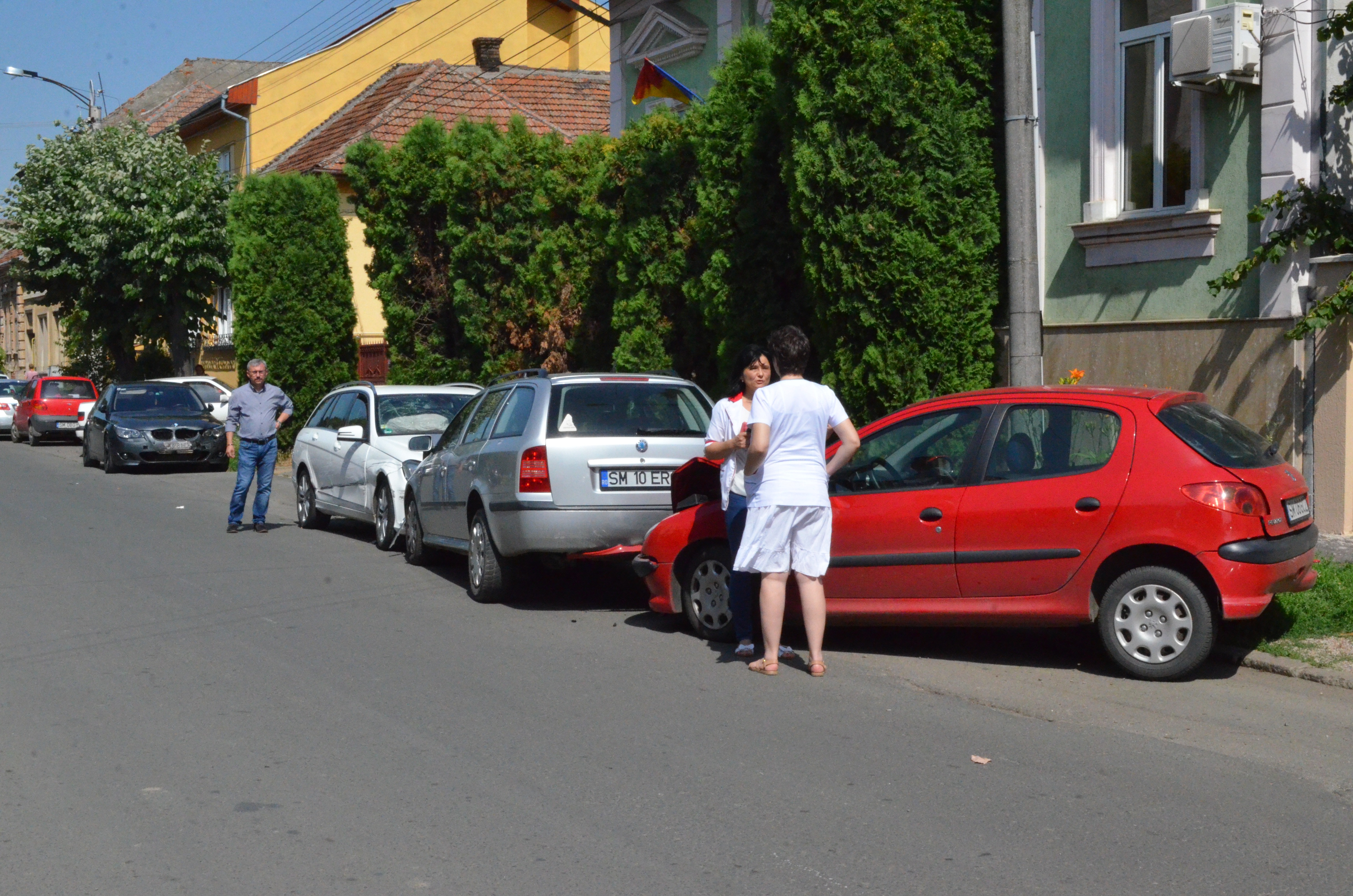 Accident cu cinci mașini la Satu Mare