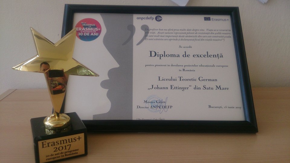 Diplomă de Excelență pentru Liceul German