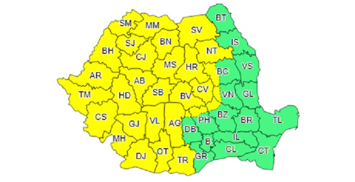 Furtuni, ploi și grindină, din această seară la Satu Mare. Cod Galben