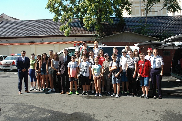 Copiii polițiștilor sătmăreni participă la Tabăra Internațională de Circulație din Nyiregyhaza