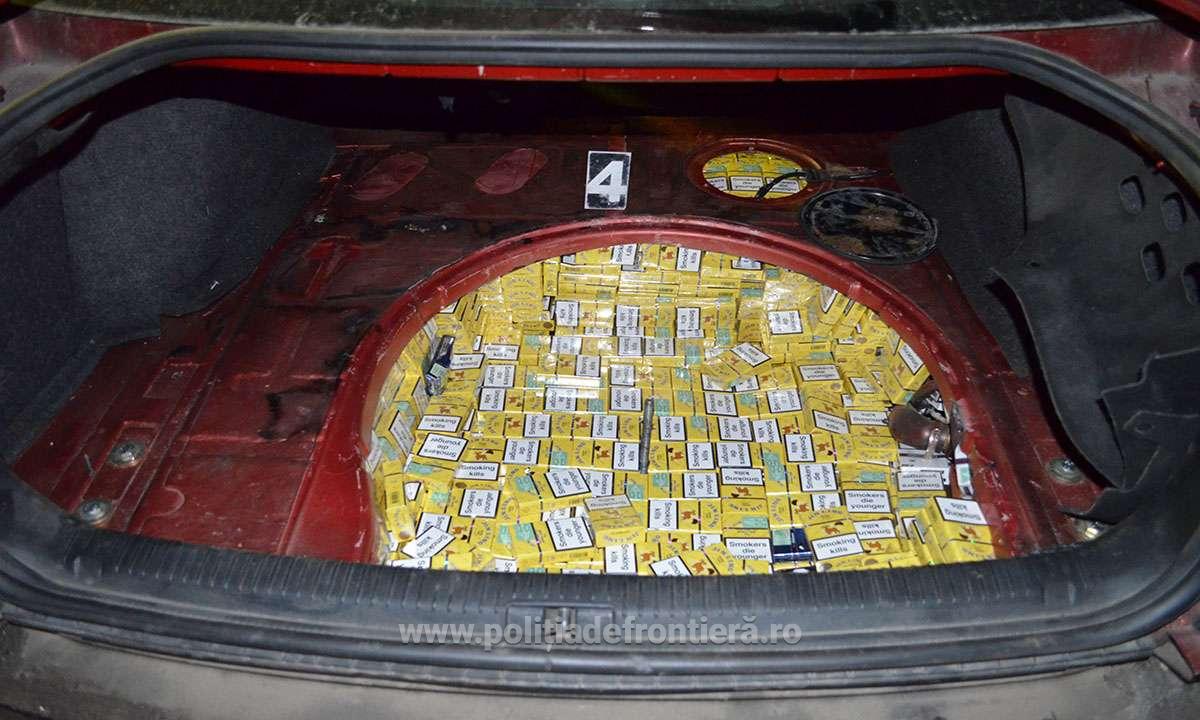Captură impresionantă de țigări de contrabandă