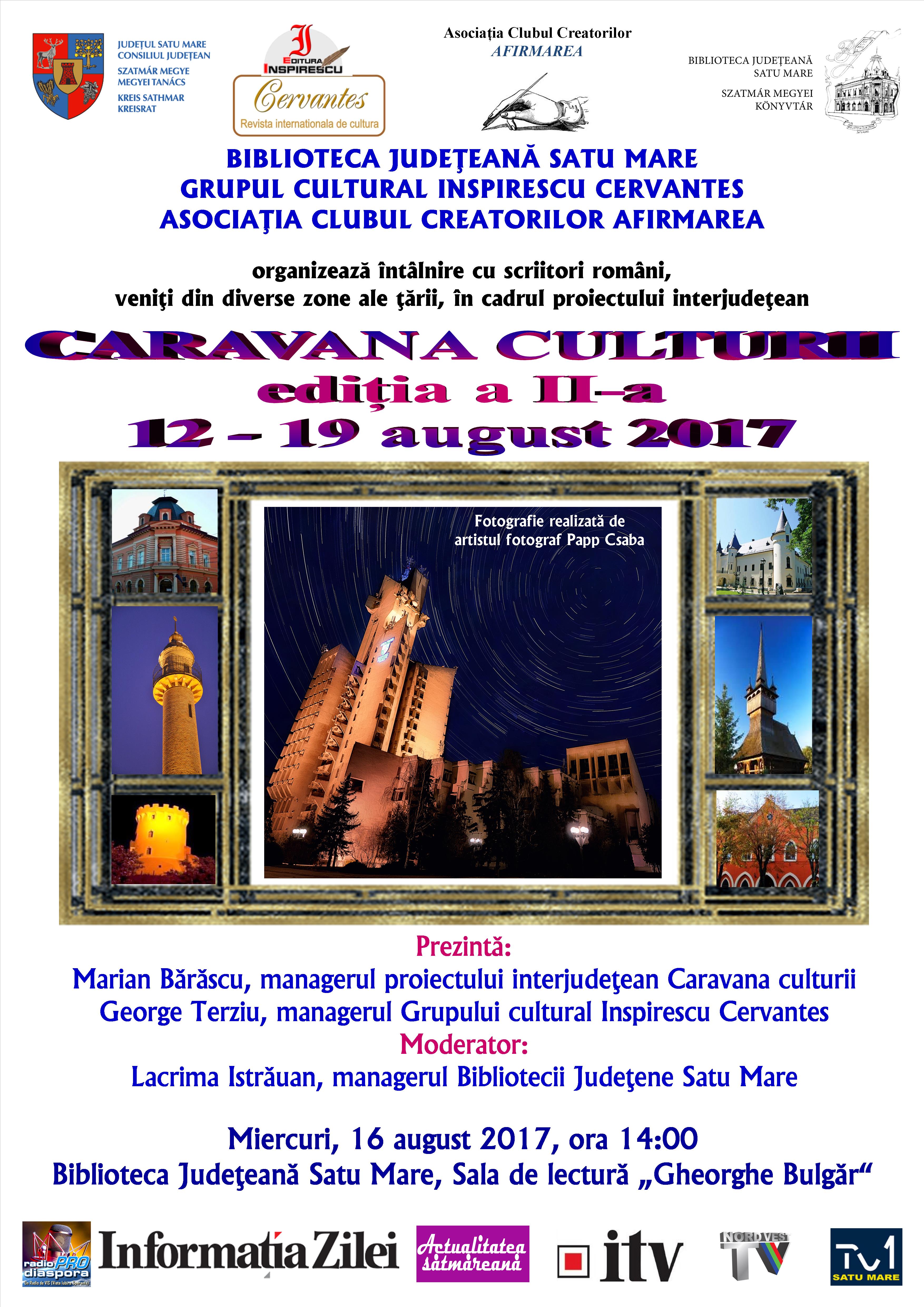 „Caravana Culturii“ ajunge și pe meleaguri sătmărene