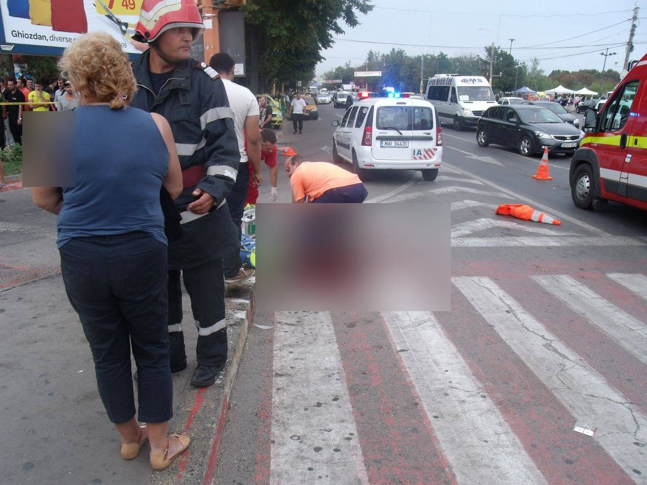 Accident grav pe strada Fabricii. Spulberată pe trecere