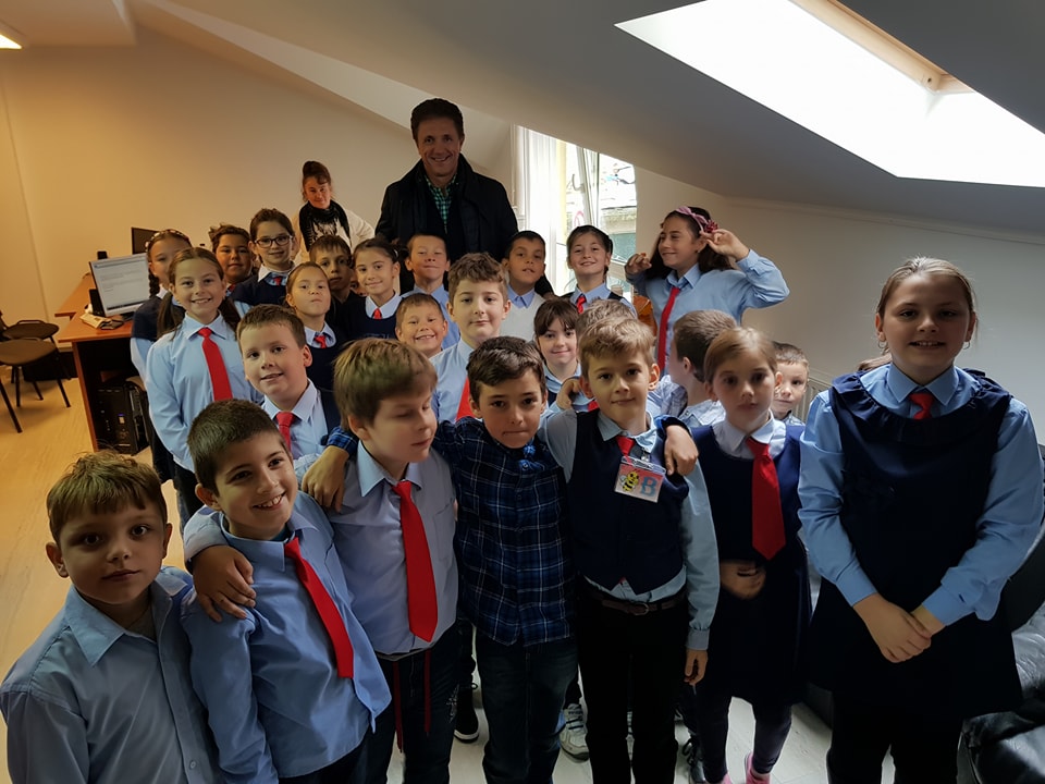 Gică Popescu în studiourile Nord Vest TV