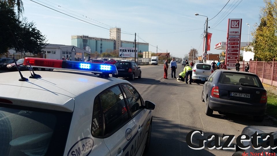 VIDEO/FOTO. Accident grav la Satu Mare. Un bărbat, transportat la spital