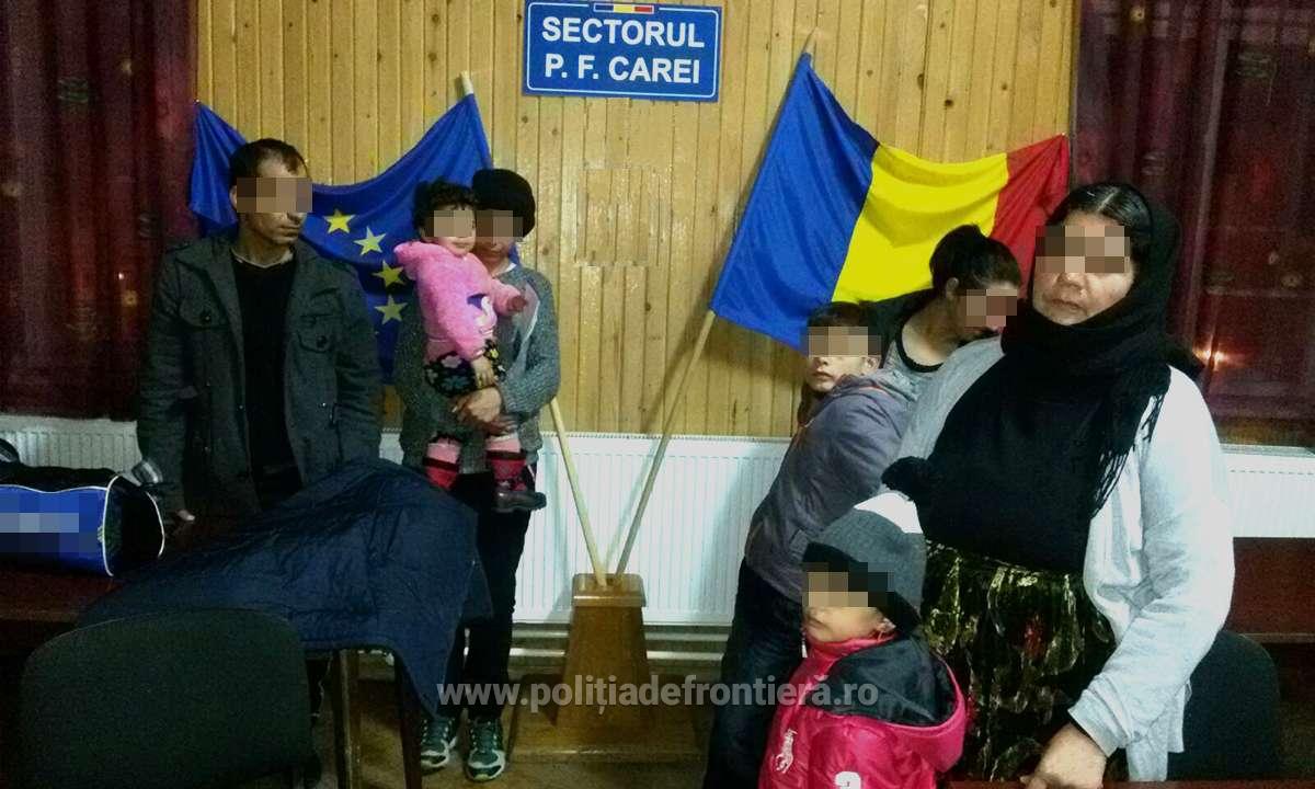 FOTO. Alți șapte cetățeni irakieni reținuți la frontiera cu Ungaria. Traficați de un moldovean