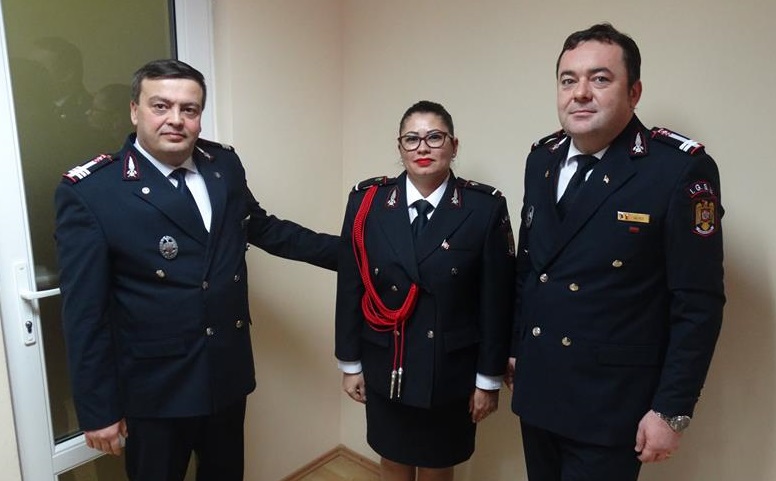 FOTOGALERIE. Ofițer nou la ISU Satu Mare. Este o doamnă și a fost avansată în grad