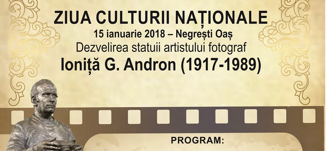 Statuie a lui Ioniță G. Andron, dezvelită la Negrești. Programul manifestărilor