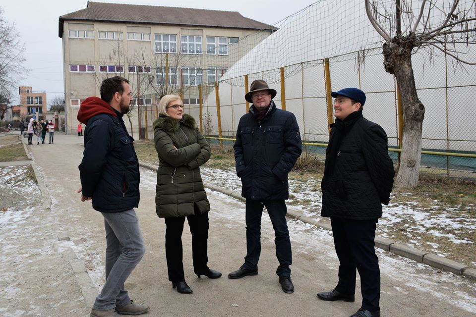 FOTO. Investiții de peste 3,6 milioane lei la Liceul German. Lucrările, inspectate de primar