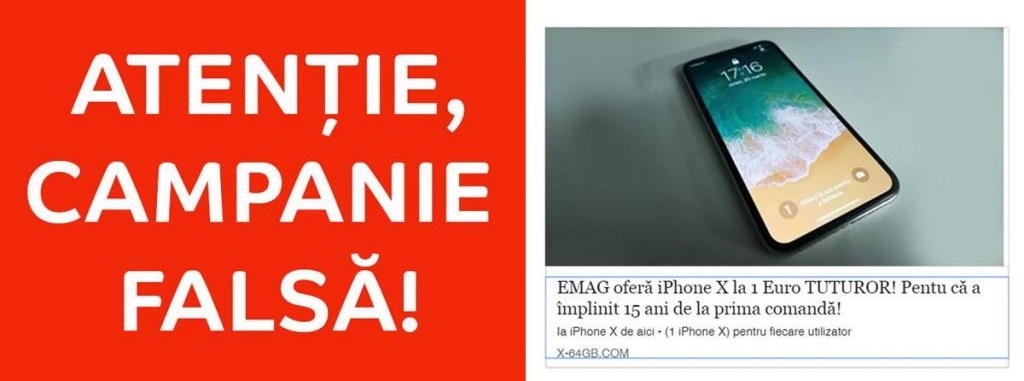 ATENȚIE! Este ȚEAPĂ! Reprezentanții companiei eMAG dezmint campania