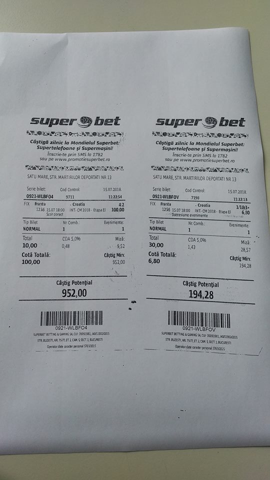 Un sătmărean a nimerit rezultatul finalei Franța –Croația!